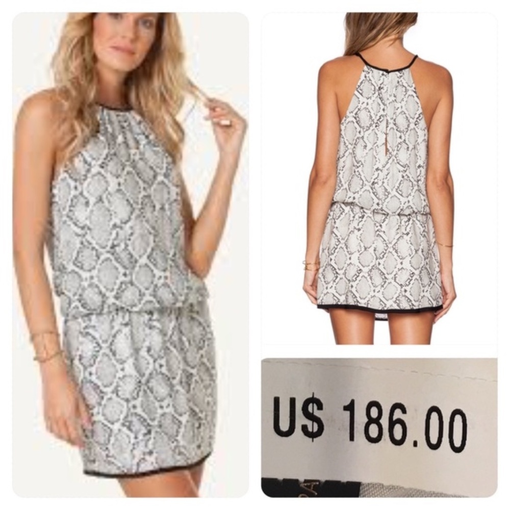 NWT ViX Women's Grey Luana Mini Dress
